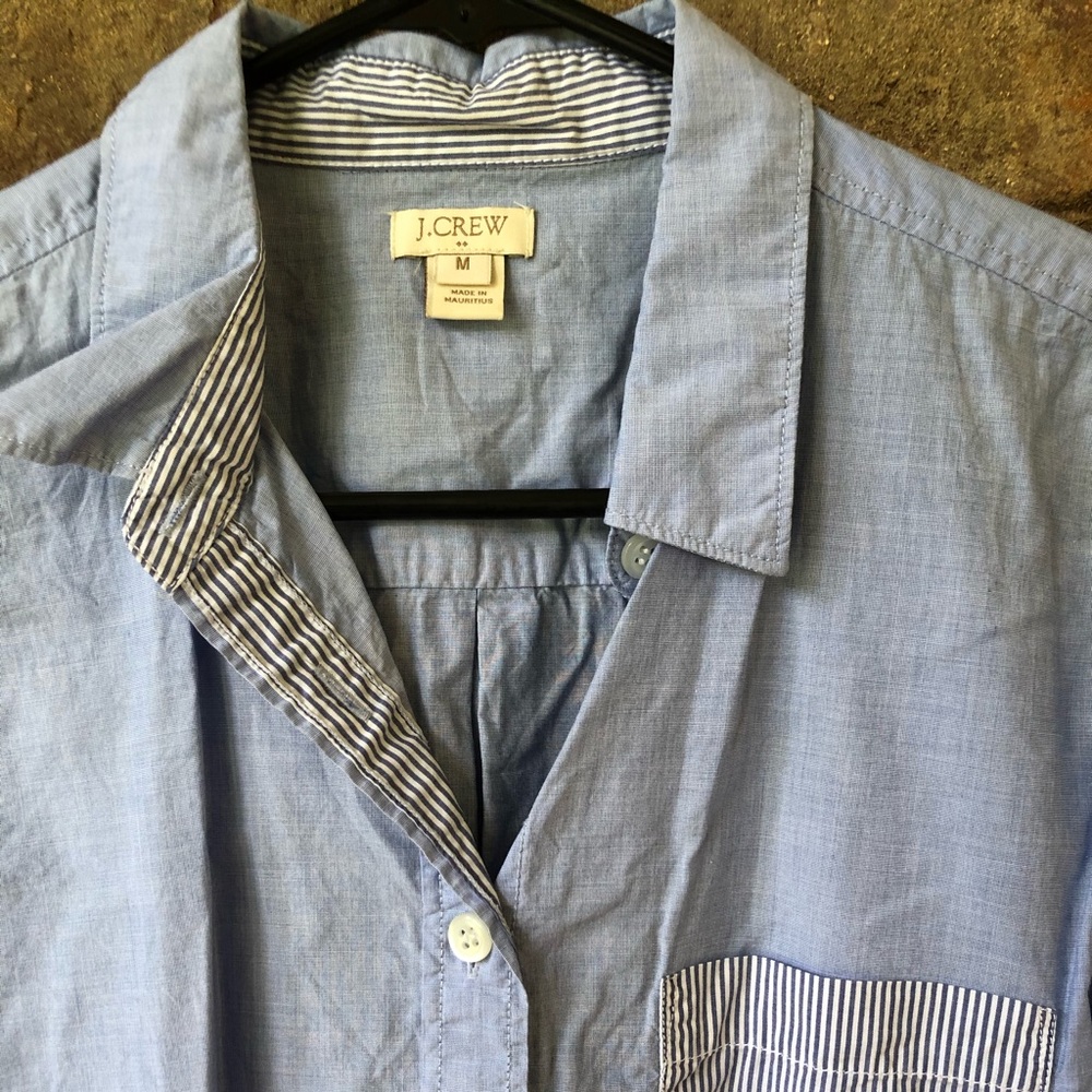 Jcrew blue cotton button down